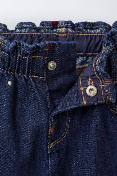 JEAN JUPE-CULOTTE BRODÉ CHIEN - Bleu de Zara - Image 2