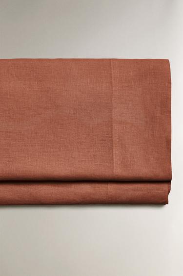 LENZUOLO DI SOPRA IN LINO SLAVATO (140 G/M²) - Mattone di Zara