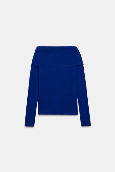 OFF-THE-SHOULDER TOP WITH APPLIQUÉ - Bluish by Zara - Image 7