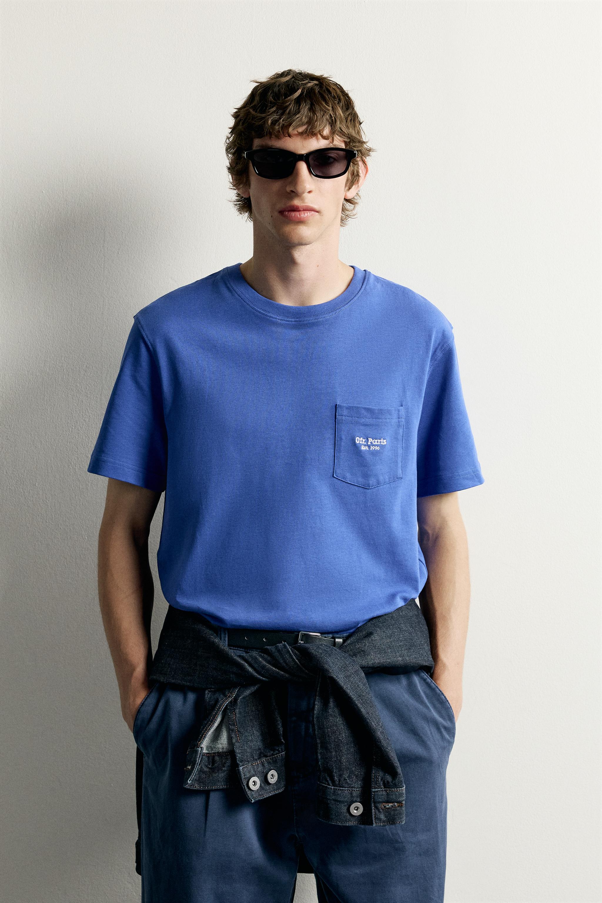 T-SHIRT POCHE BRODÉE 0FR. PARIS X ZARA