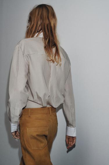 CHEMISE RAYURES CONTRASTE ZW COLLECTION - rayures de Zara - Image 2