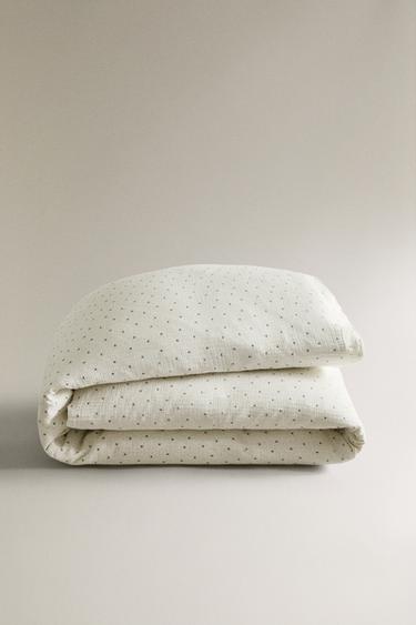 COUETTE ENFANT COTON POINTS - Bleu / Blanc de Zara - Image 4