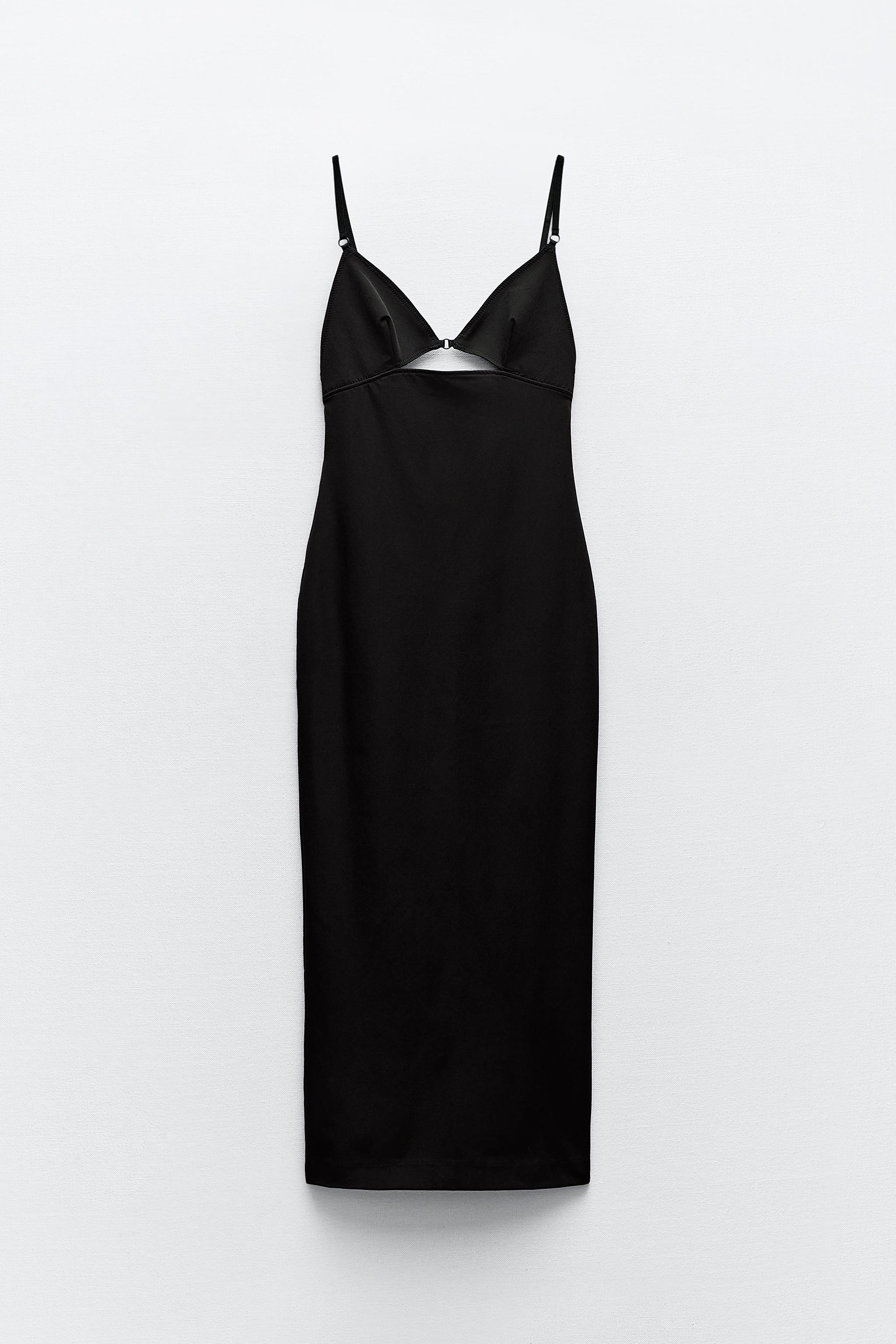 CUT OUT STRETCHY DRESS - Black | ZARA United States