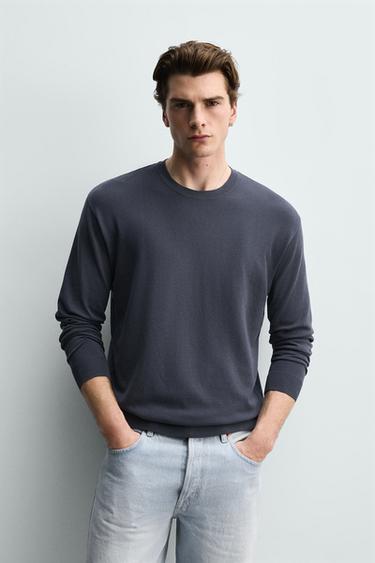 BASIC REGULAR FIT JUMPER - Cornflower blue by Zara