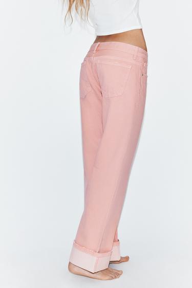 JEAN TRF LOOSE FOLDED TAILLE BASSE - Rose de Zara - Image 4