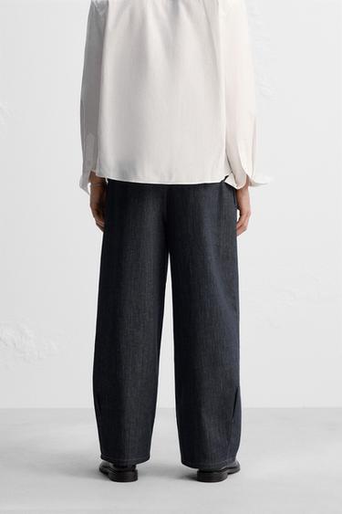 JEAN LARGE À PLIS - Indigo de Zara - Image 2