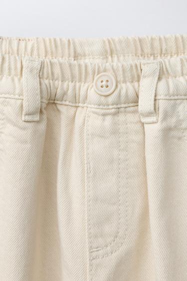 PRINTED BAGGY TROUSERS - Ecru by Zara - Image 2