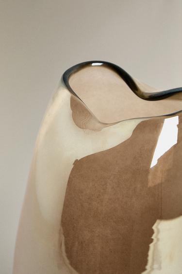VASE VERRE RECYCLABLE BRILLANT HAUT - Doré de Zara - Image 4