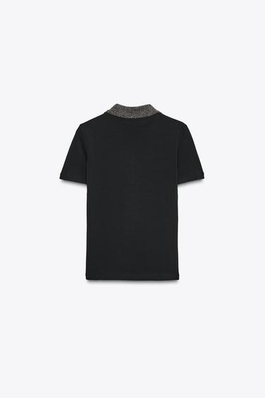 T-SHIRT FIL MÉTALLISÉ - Noir de Zara - Image 7