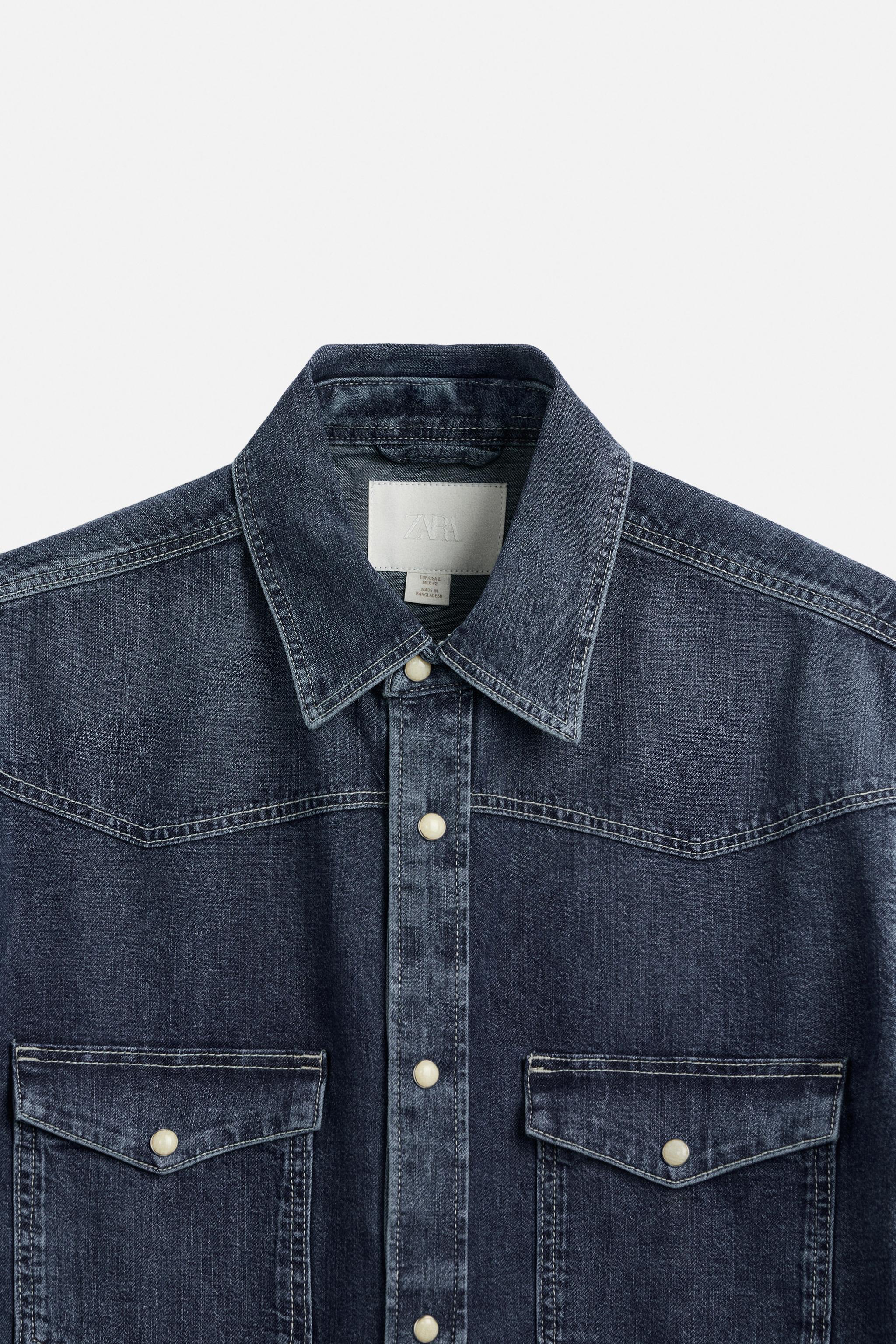 ウエスタンデニムシャツ - ブルー | ZARA Japan / 日本