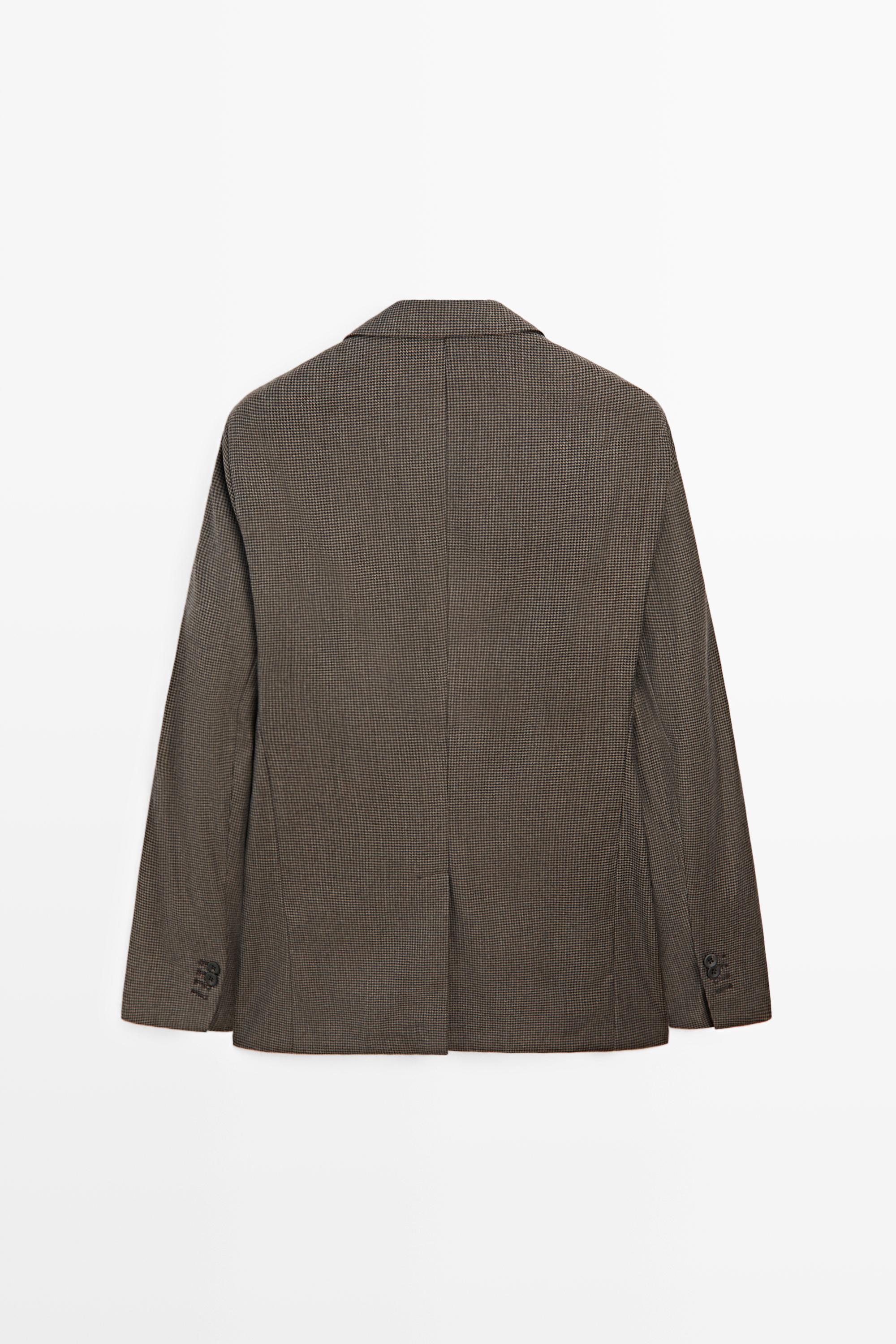 Wool-blend blazer with pocket details