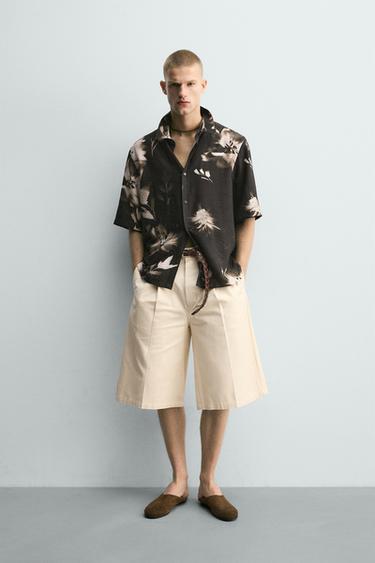 FLUID FLORAL PRINT SHIRT - Black by Zara