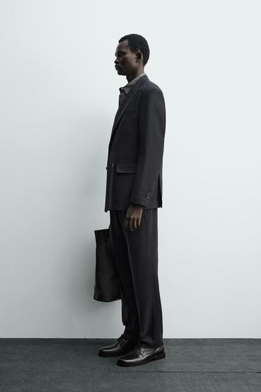 COSTUME VESTE À BOUTONNAGE CROISÉ REGULAR FIT - Marron / Vert de Zara - Image 0