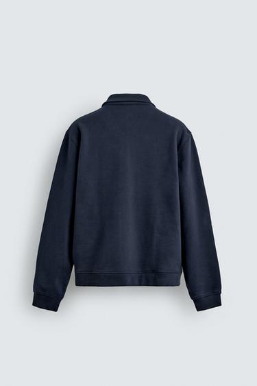 SWEAT ZIPPÉ BASIQUE - Bleu marine de Zara - Image 7