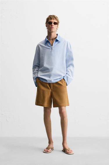 WASHED RELAXED FIT POLO SHIRT - Blue by Zara