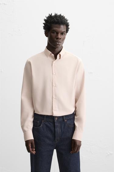 STRETCH SHIRT - Pastel pink by Zara