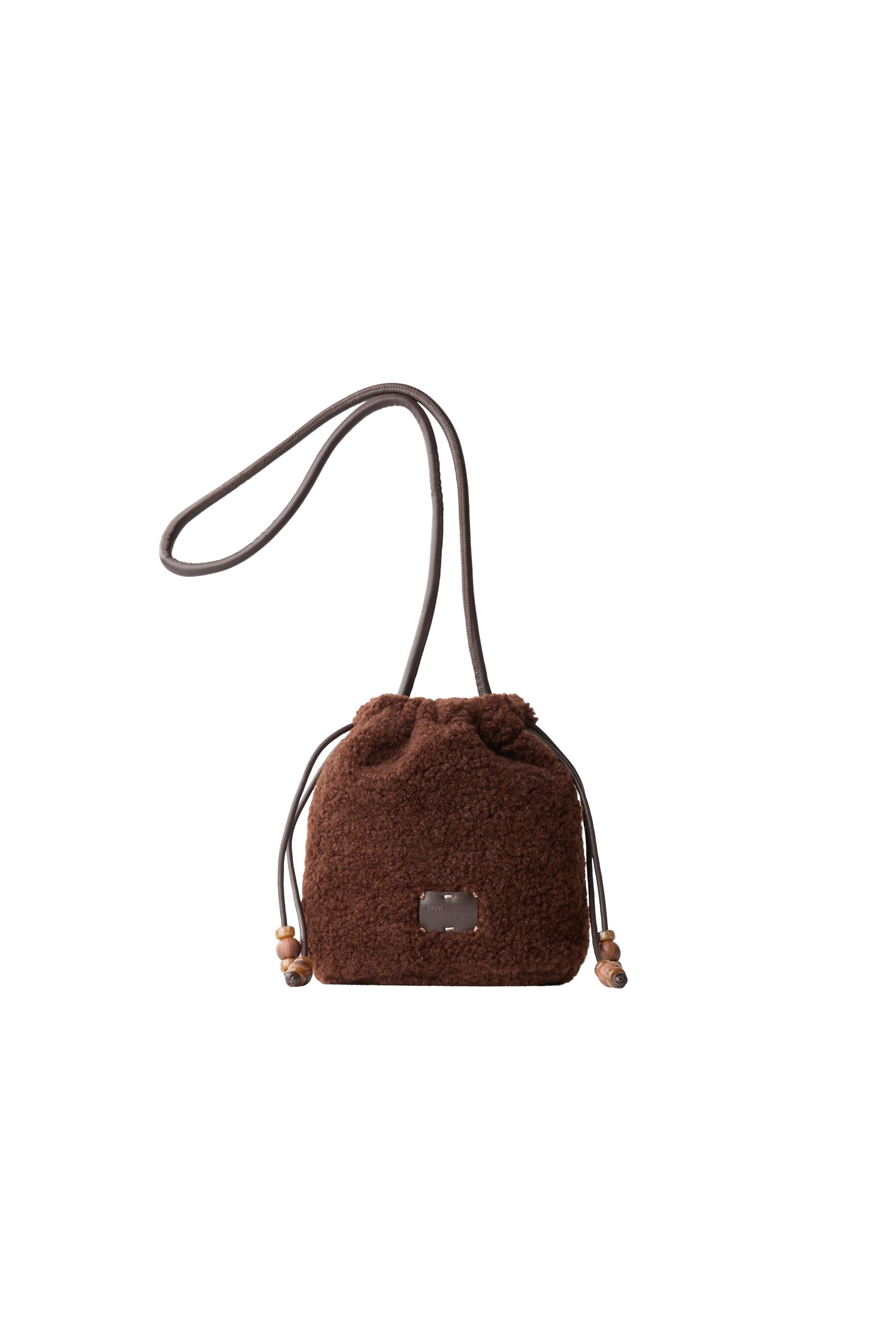 SHEARLING-EFFECT BEADED BUCKET BAG - Bluish | ZARA United States