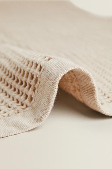 SERVIETTE DE BAIN COTON WAFFLE - Sable de Zara - Image 2