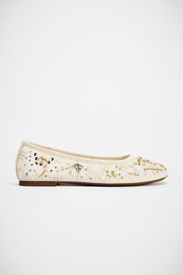 باليرينا مسطحة بلمعات - خَام الخاص بـ Zara