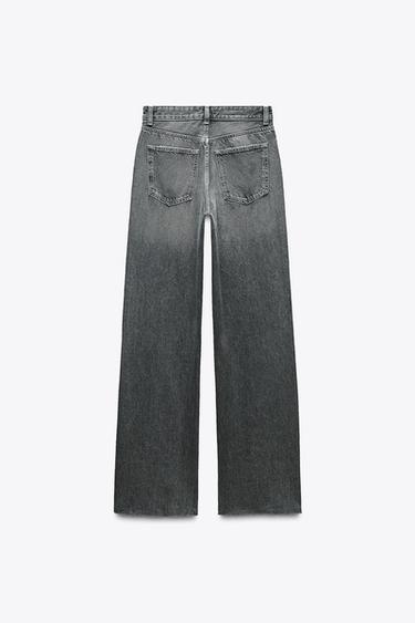 JEAN TRF COUPE LARGE TAILLE HAUTE - Gris de Zara - Image 4