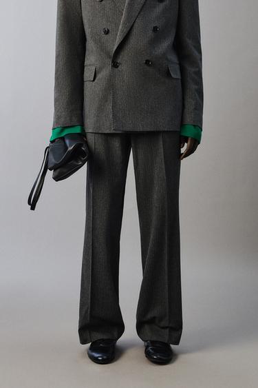 PANTALÓN TRAJE  RAYA DIPLOMÁTICA - Gris de Zara