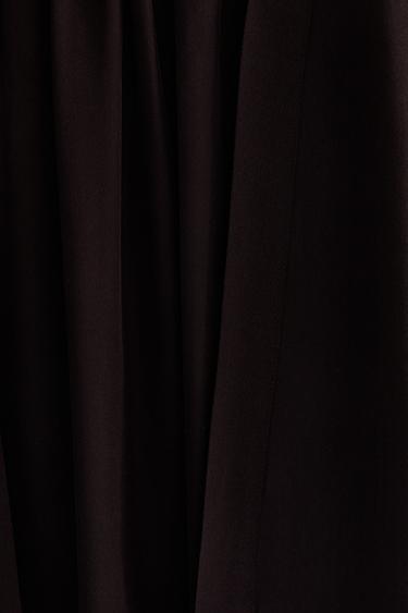 BROWN SILK DRESSING GOWN - Dark brown by Zara - Image 3
