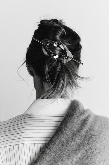 METAL HAIR CLIP - Silver by Zara