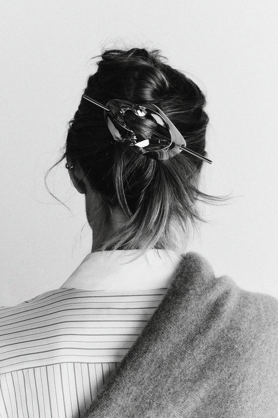 METAL HAIR CLIP - Silver by Zara - Image 0