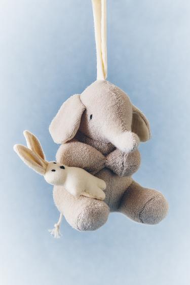 Zara Gri - MÜZİKLİ KORDONLU BEBEK FİL OYUNCAK