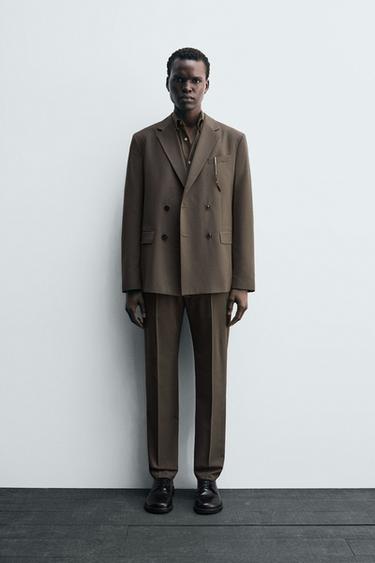 SLIM-FIT-ANZUGHOSE - Taupegrau von Zara