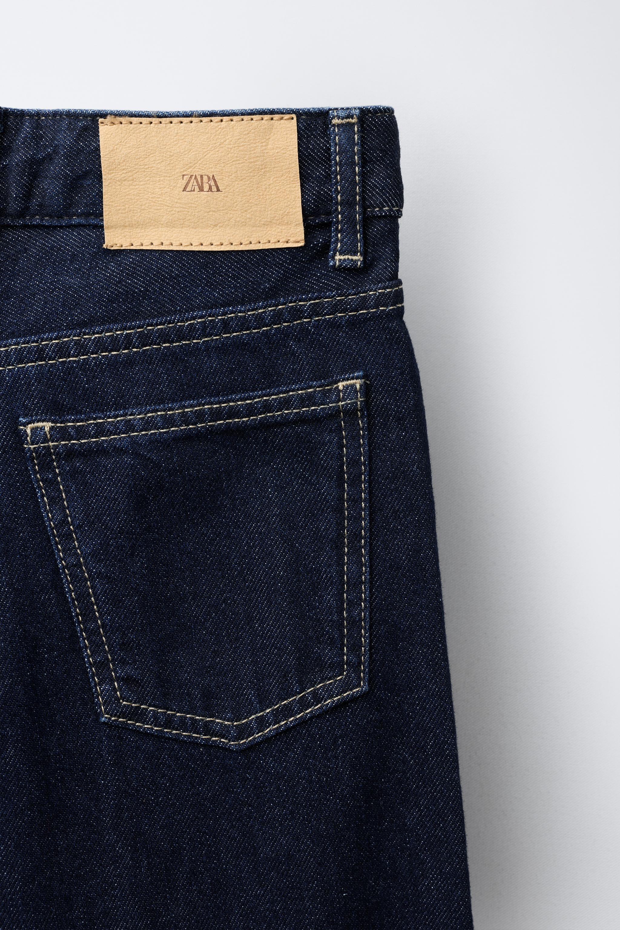 藍 Z1975 HIGH-WAIST STRAIGHT FULL-LENGTH JEANS - Mid-blue