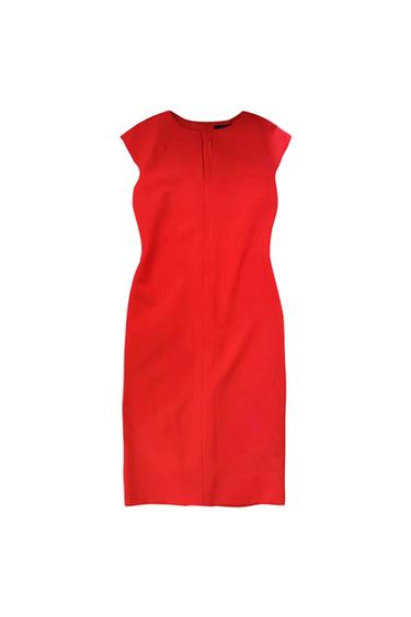 VESTIDO OFFICE ROJO ANARANJADO