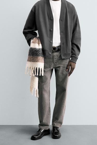 Zara REGULAR STRAIGHT FIT JEANS - Gray