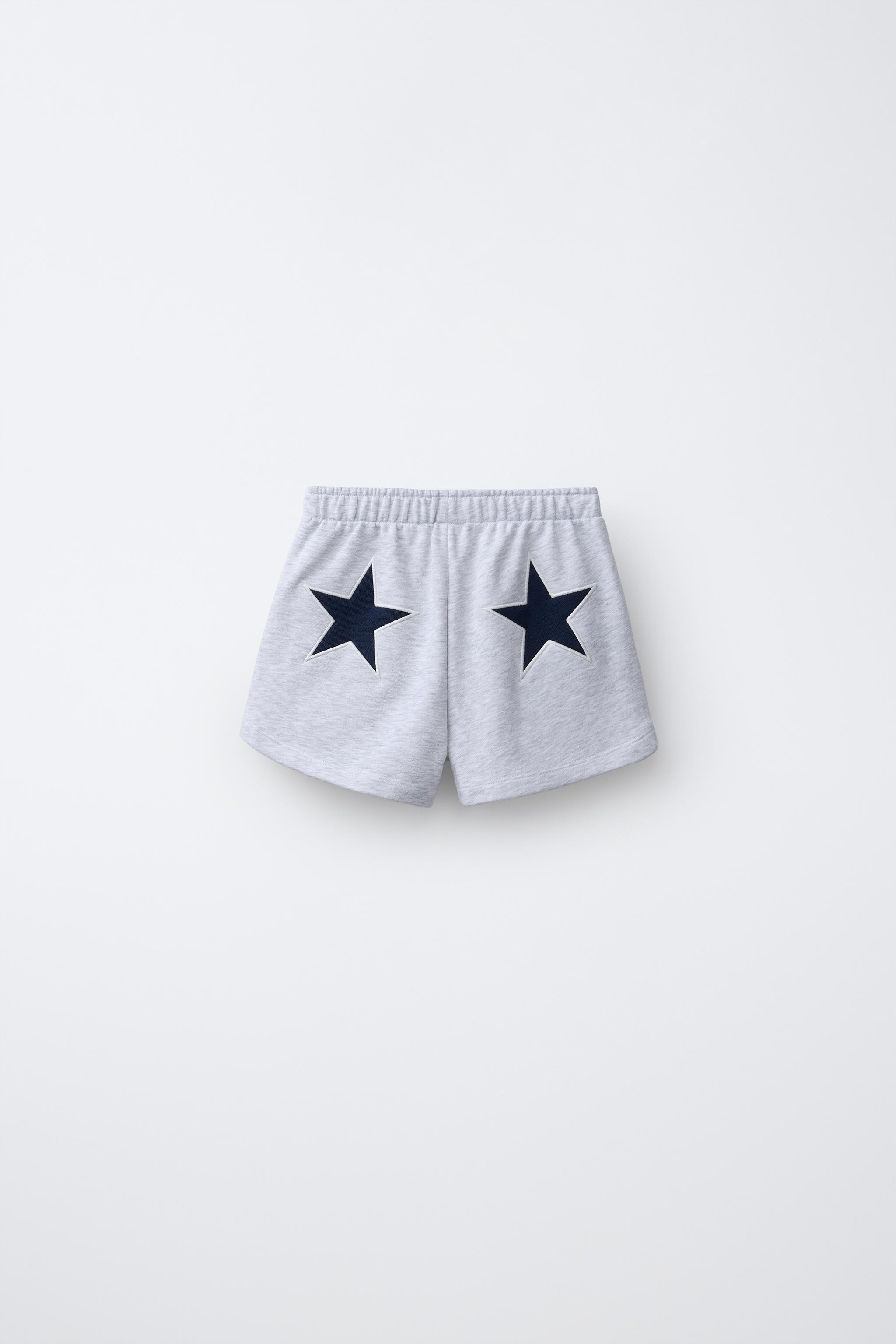 SHORT EN MOLLETON PIÈCE ÉTOILES
