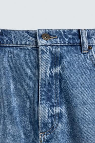 REGULAR FIT DENIM BERMUDA SHORTS - Light blue by Zara - Image 8