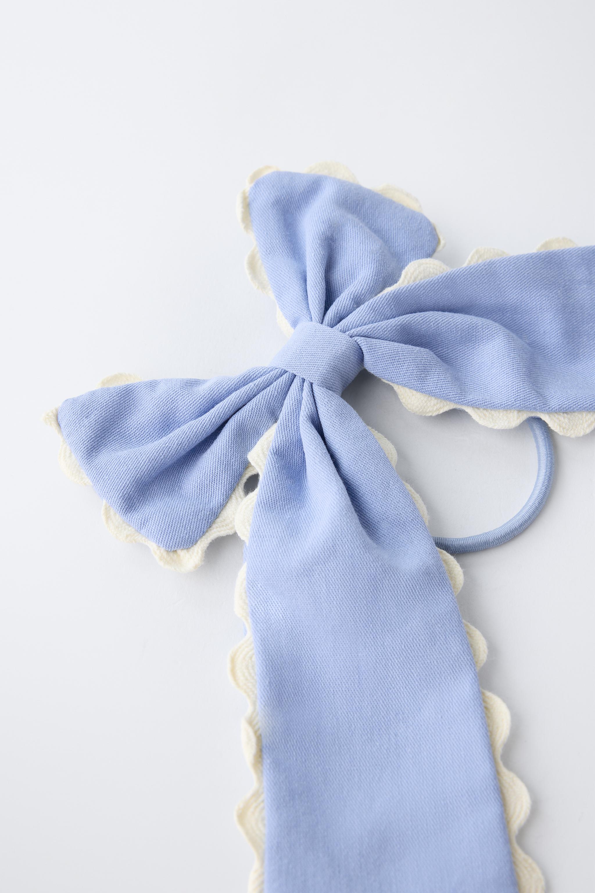 RUFFLE BOW BOBBY PIN HAIR TIE