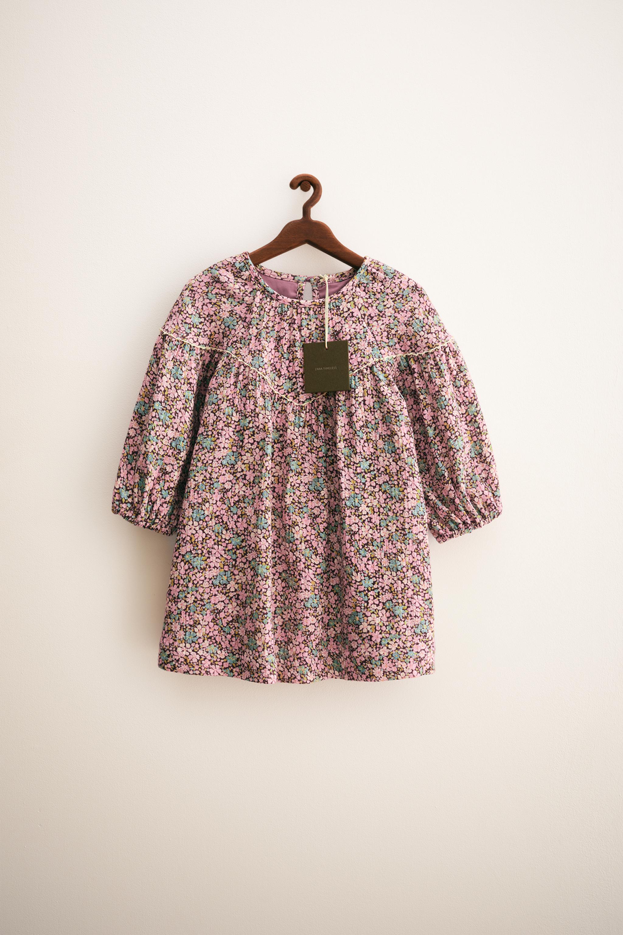 新品☆ZARA ザラ フラワープリントワンピース s ピンク ZARA ザラ 花柄シャツワンピース ピンク sizeXXL 瑞穂店