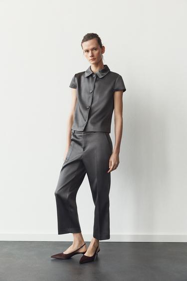 SATIN ZW COLLECTION BLAZER - Anthracite grey by Zara - Image 0