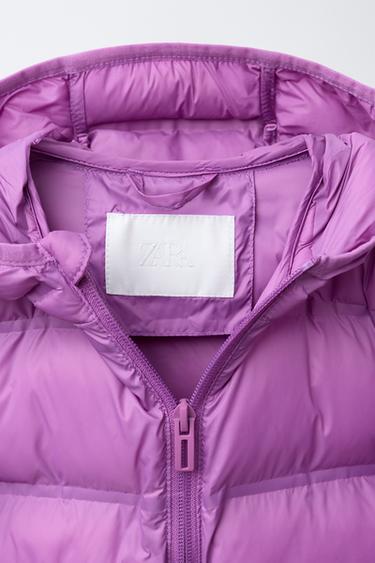 DOUDOUNE LÉGÈRE À CAPUCHE - Mauve foncé de Zara - Image 6