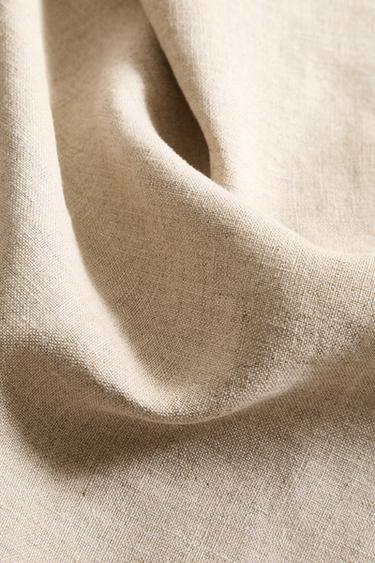 PACK OF LINEN CHRISTMAS NAPKINS WITH GREEN LEAVES (PACK OF 2) - Green by Zara - Image 3