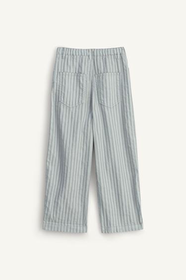 PANTALON À RAYURES EN LIN ÉDITION LIMITÉE - rayures de Zara - Image 6
