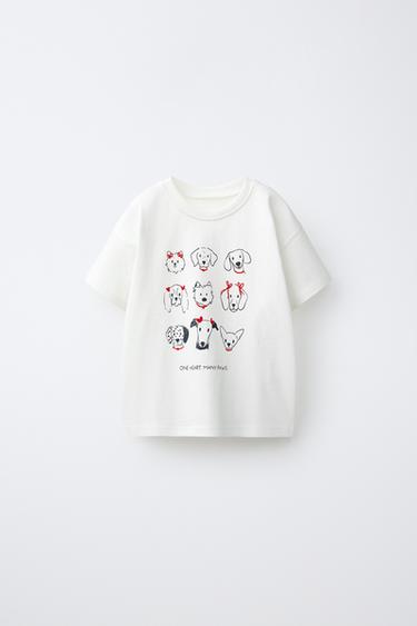 DOG PRINT T-SHIRT — White 1