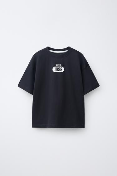 PRINTED JOGGING T-SHIRT - Blue by Zara - Image 0