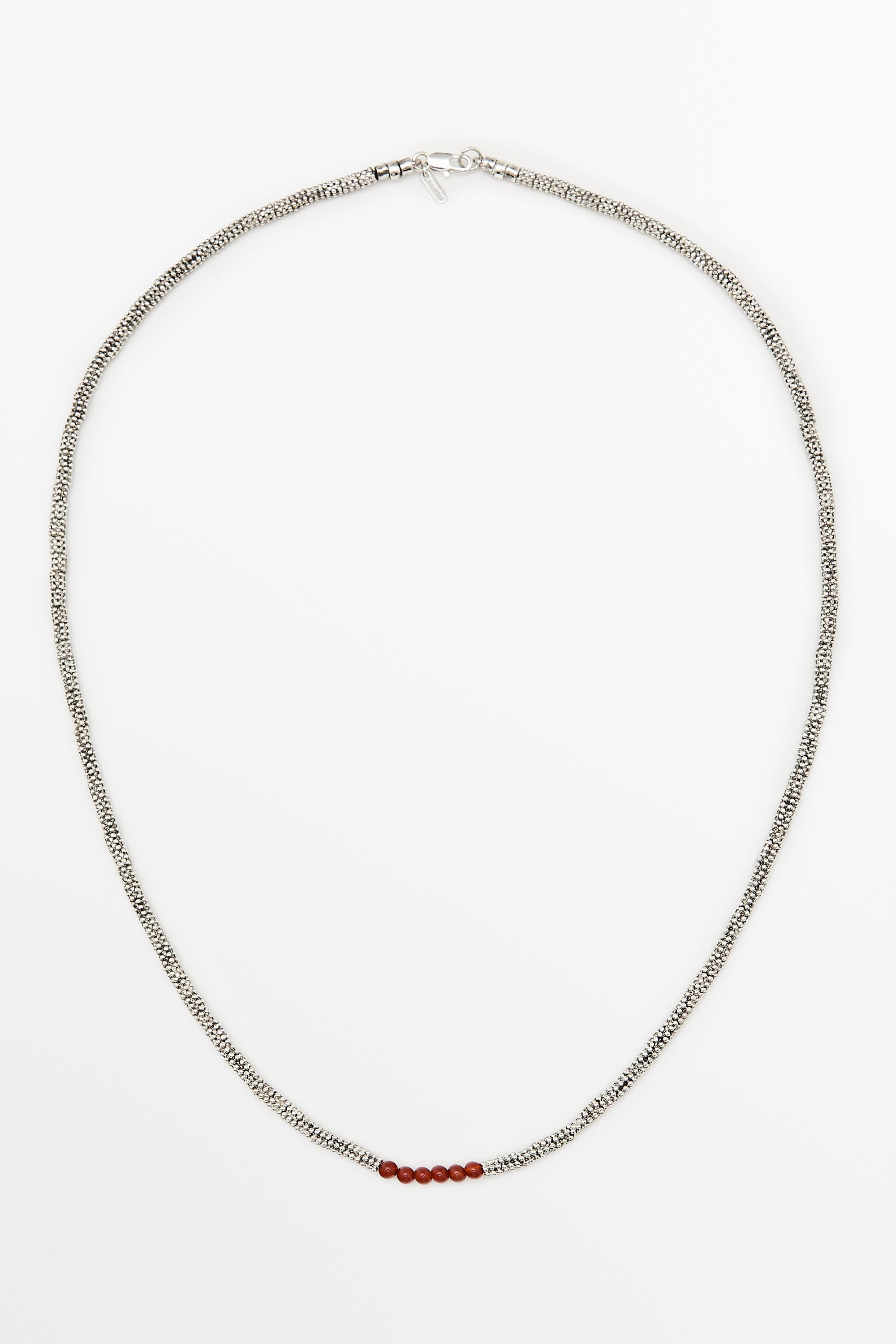 Mixed bead detail necklace - Green | ZARA United States