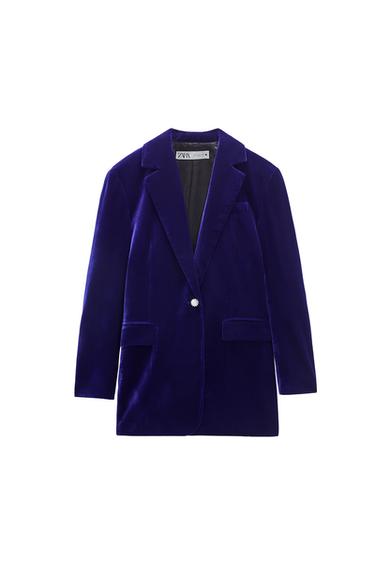 OVERSIZED VELVET BLAZER