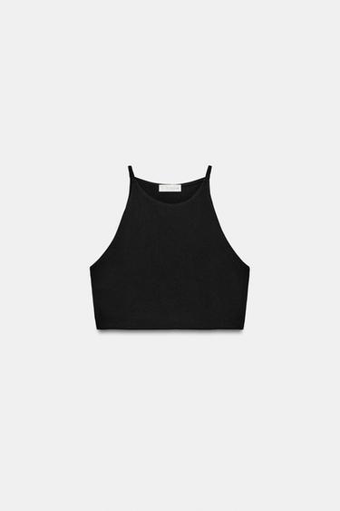 TOP COURT HALTER STRETCH - Noir de Zara - Image 3