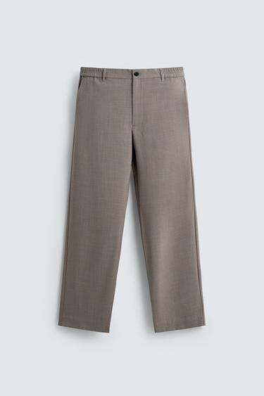 RELAXED FIT TROUSERS - Light grey by Zara