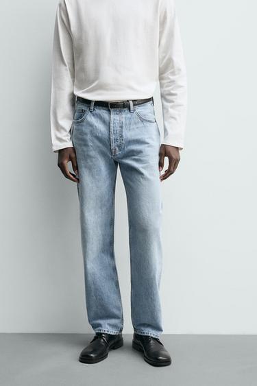 STRAIGHT FIT JEANS - Blue by Zara