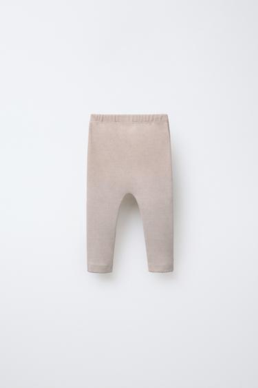 LOT DE DEUX LEGGINGS POINTELLE IMPRIMÉ - Écru de Zara - Image 2