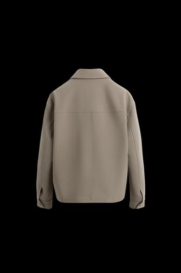 BOXY FIT OVERSHIRT - Light tan by Zara